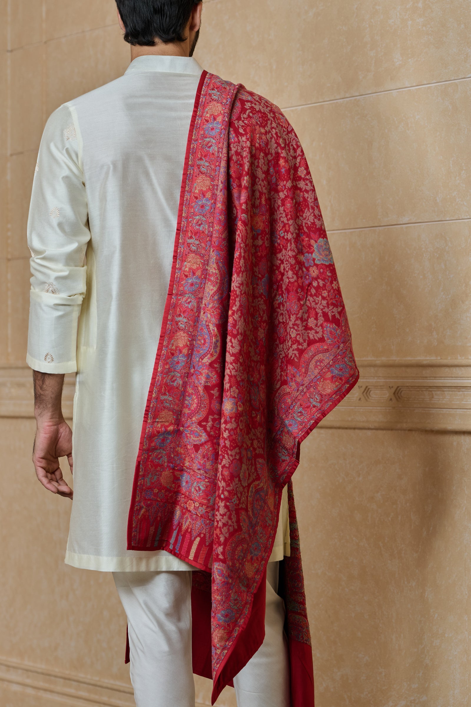 Floral Jaal Shawl With Intricate Border
