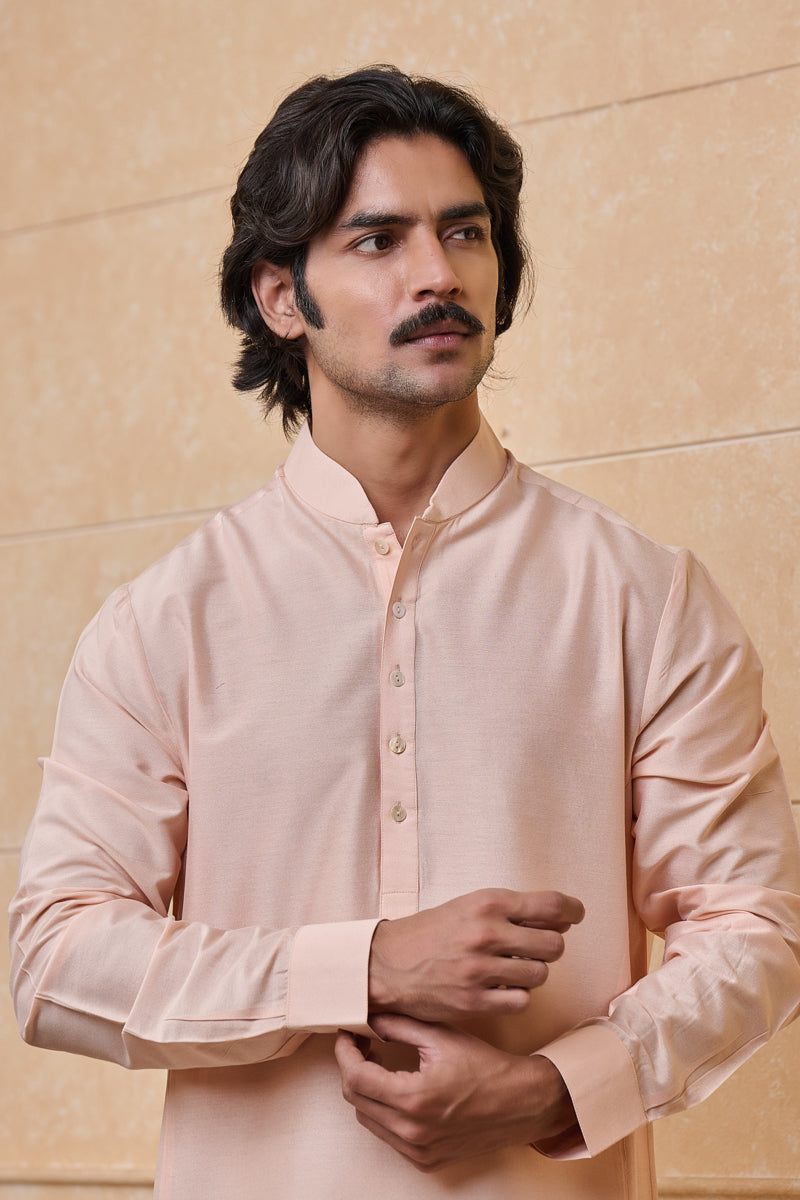 Classic Peach Sigle Kurta