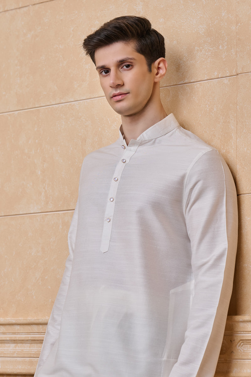 Ivory Classic Solid Single Kurta