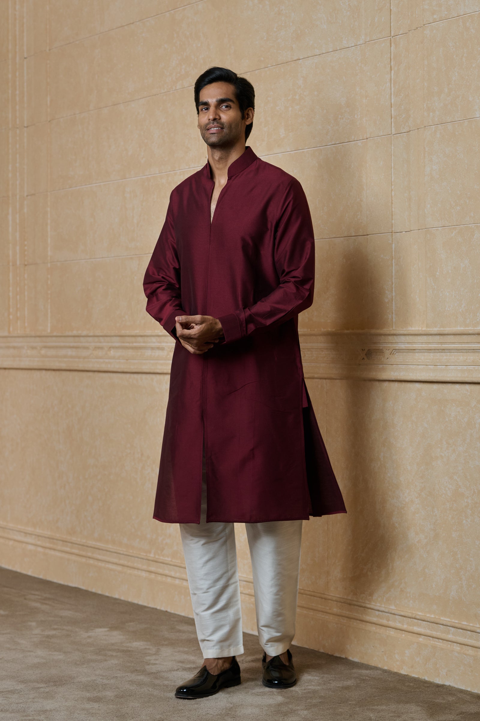 Single Kurta With Open Neck Detail