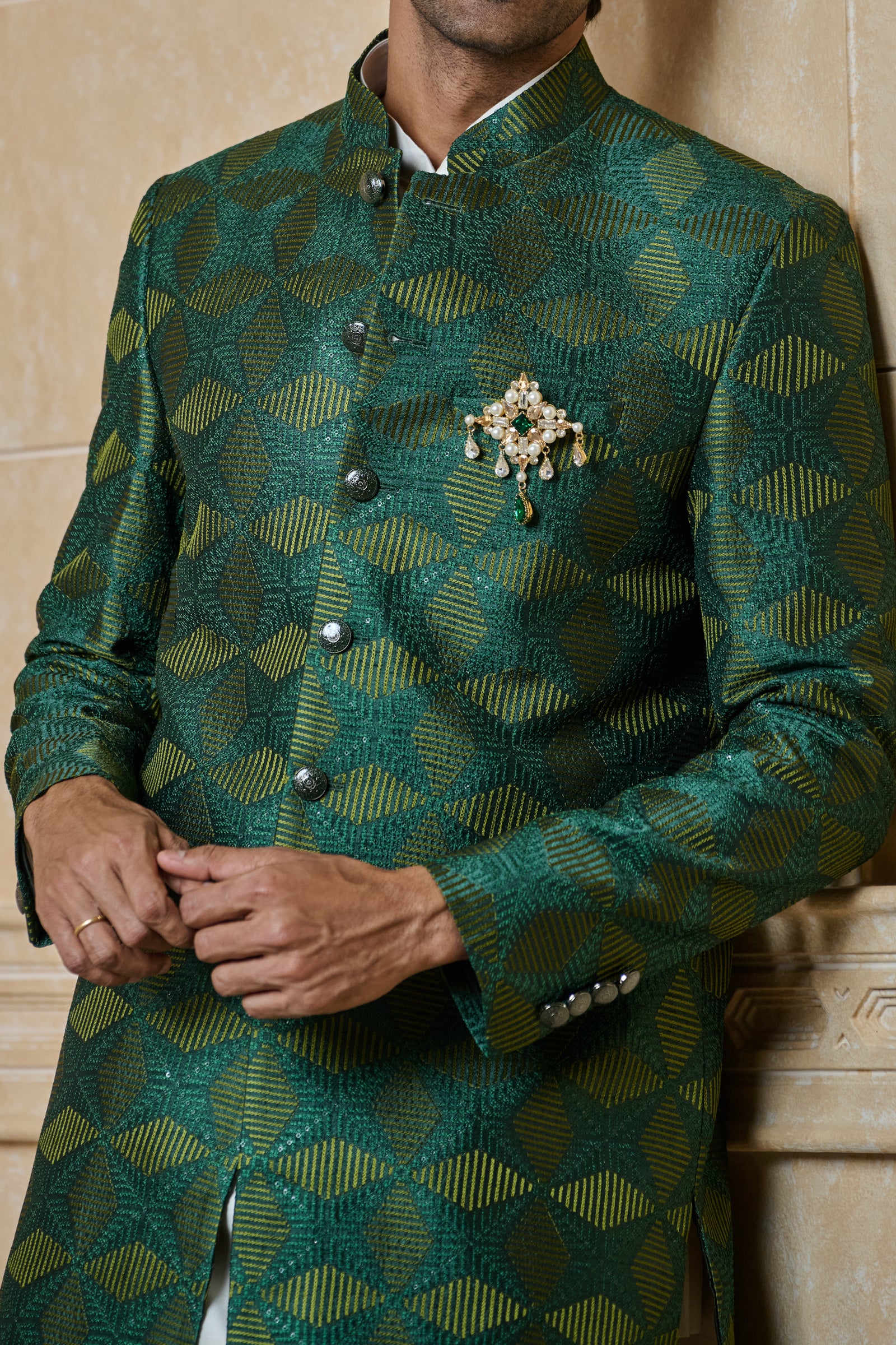 All Over Embroidered Indo-Western