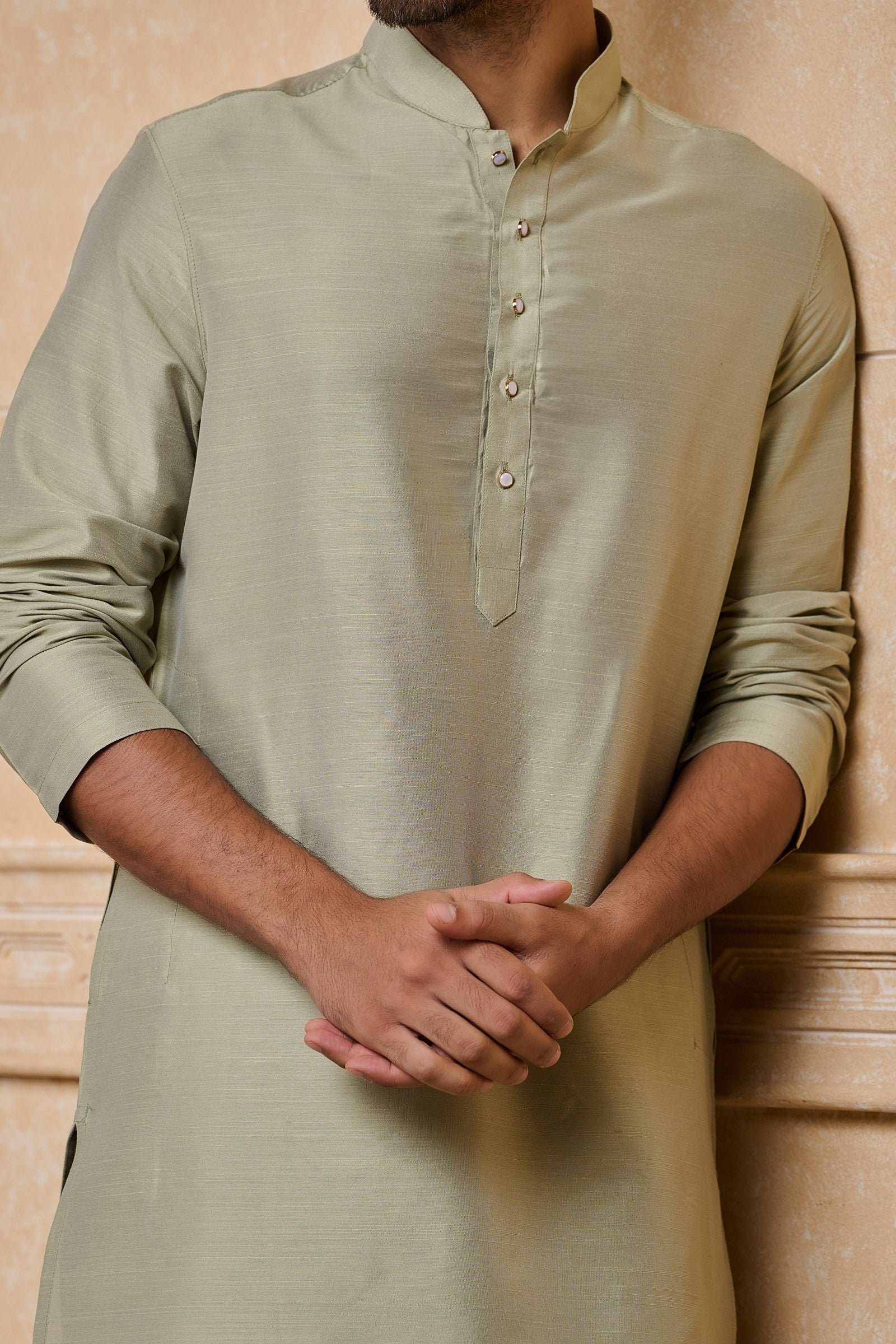 Light Green Classic Solid Single Kurta