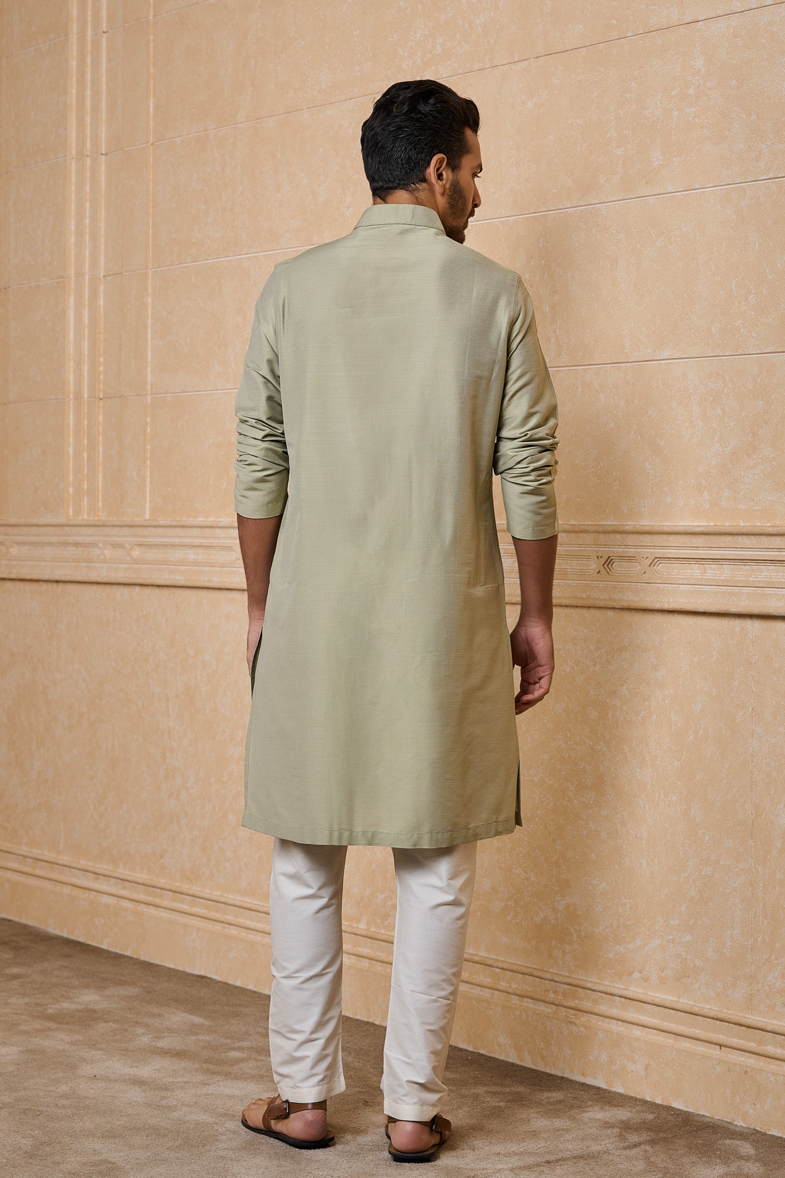 Light Green Classic Solid Single Kurta