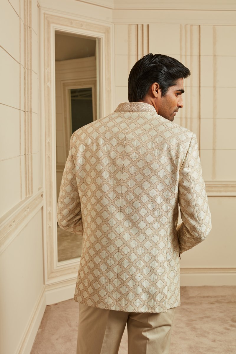 Ivory Aari Embroidered Bandhgala