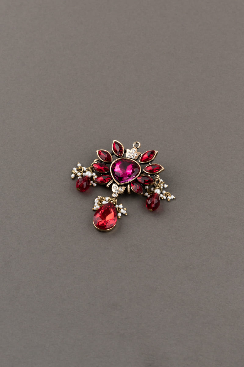 Red Crystal Brooch