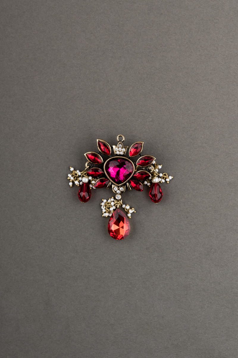 Red Crystal Brooch