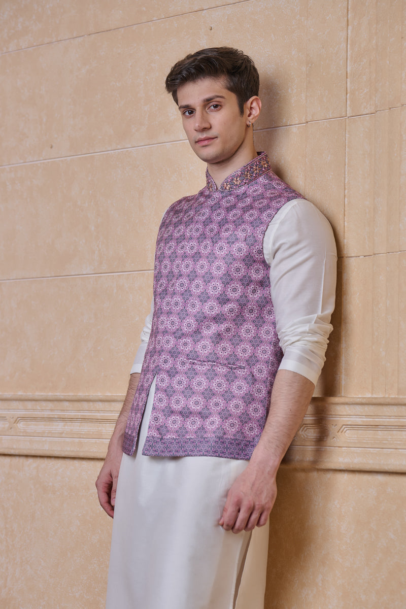 Multi-coloured All Over Printed Single Bundi