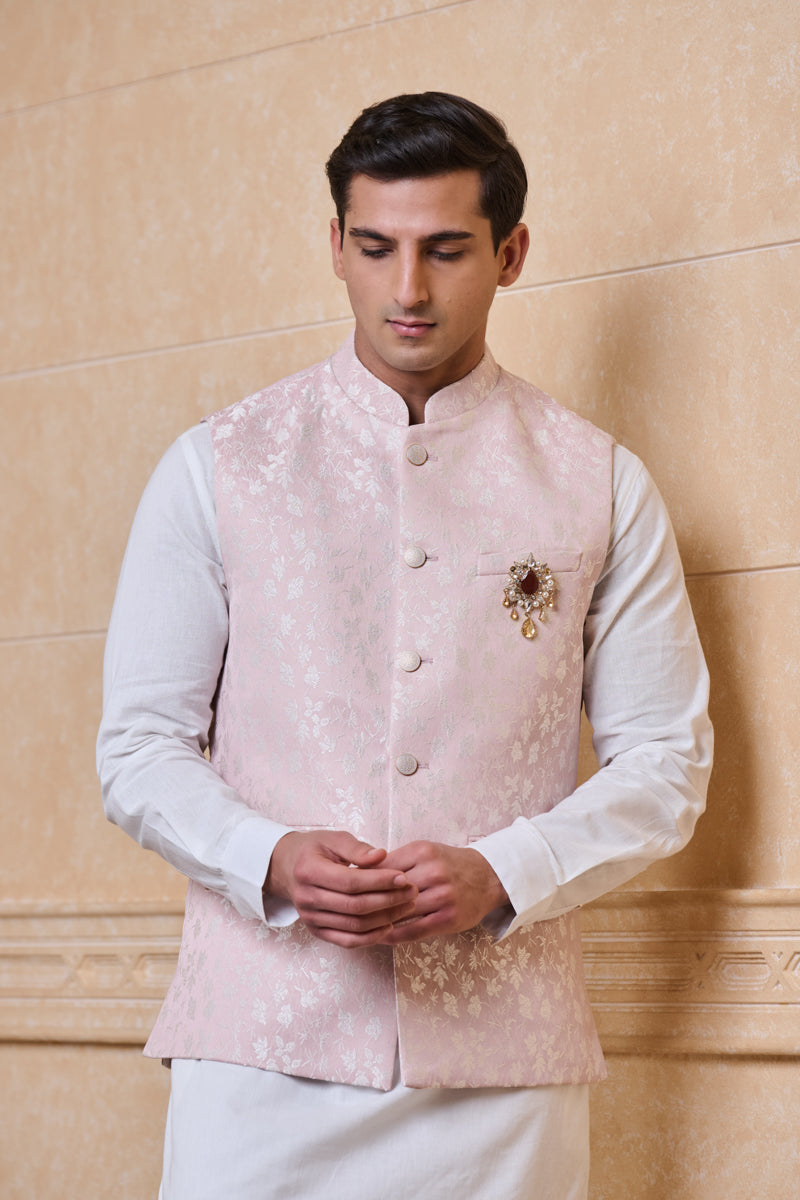 Pink Jacquard Bundi