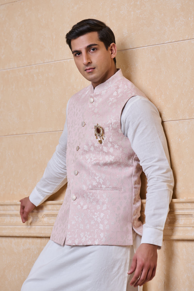 Pink Jacquard Bundi