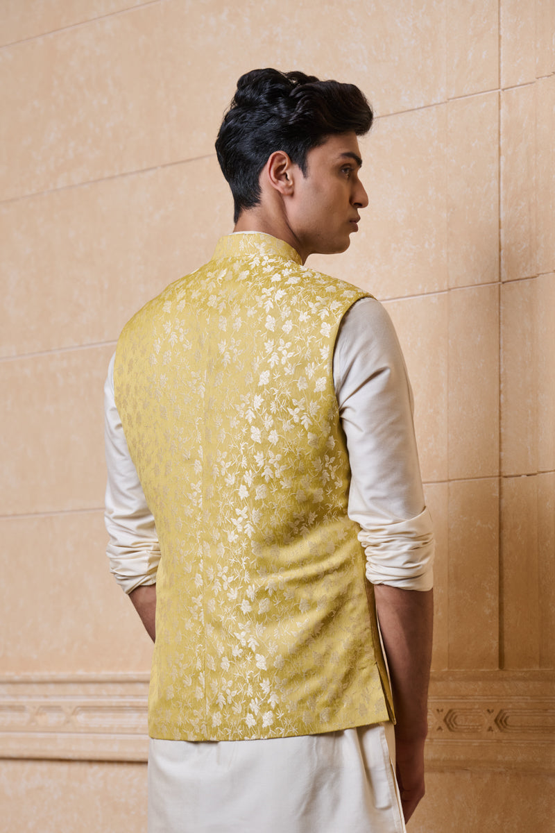 Yellow Jacquard Bundi