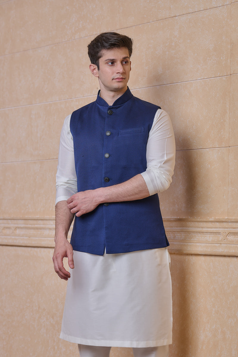 Navy Jacquard Bundi