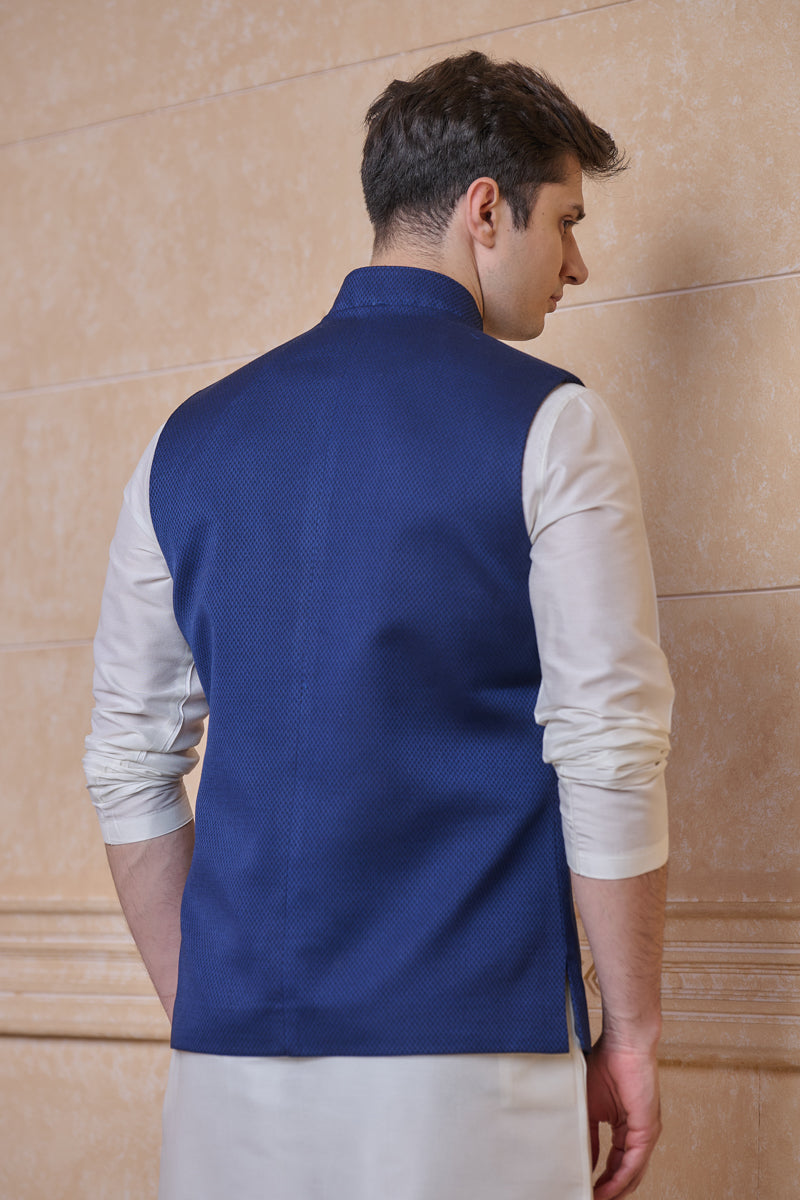 Navy Jacquard Bundi