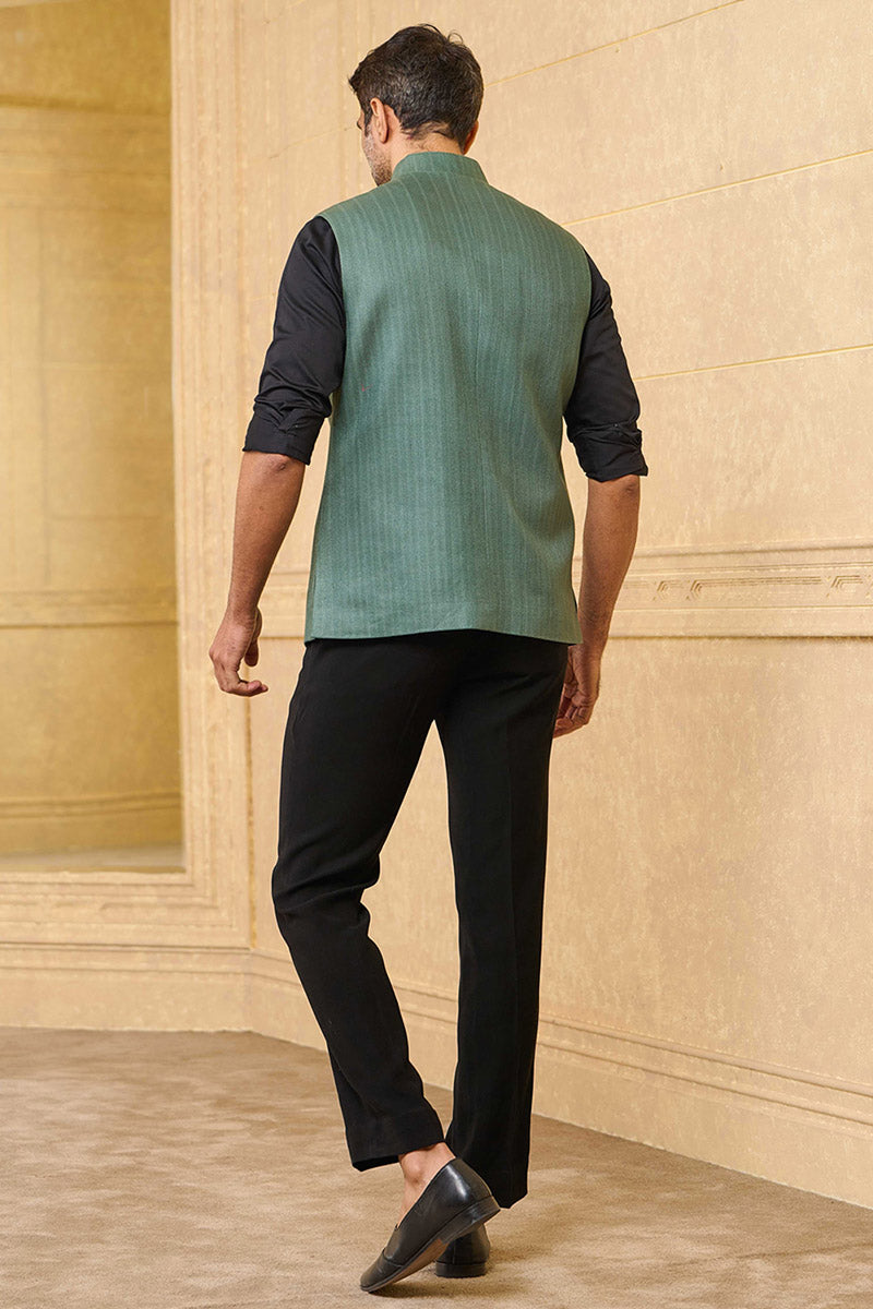 Dark Green Layer Pattern Bundi