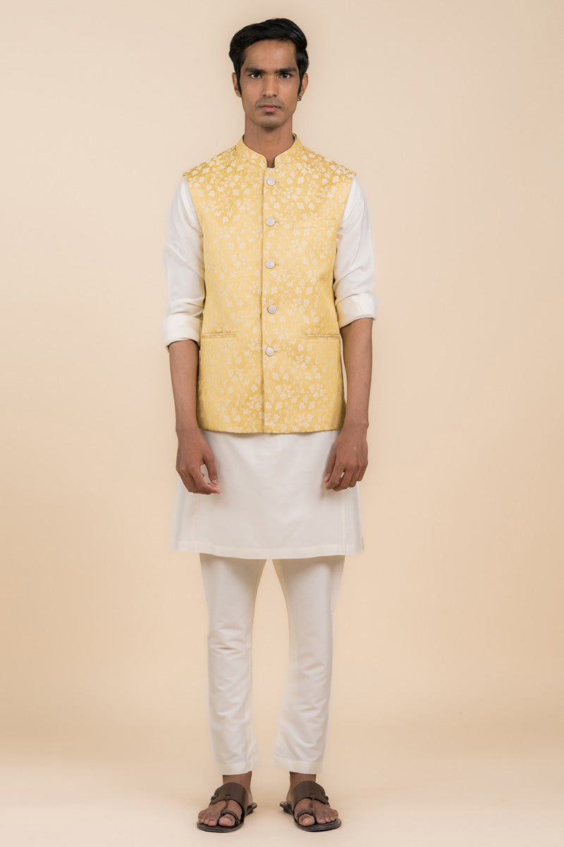 Yellow Jacquard Bundi