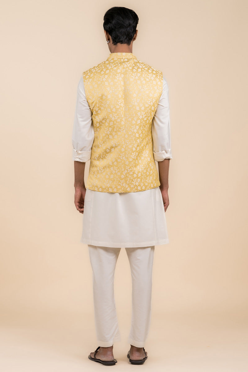 Yellow Jacquard Bundi