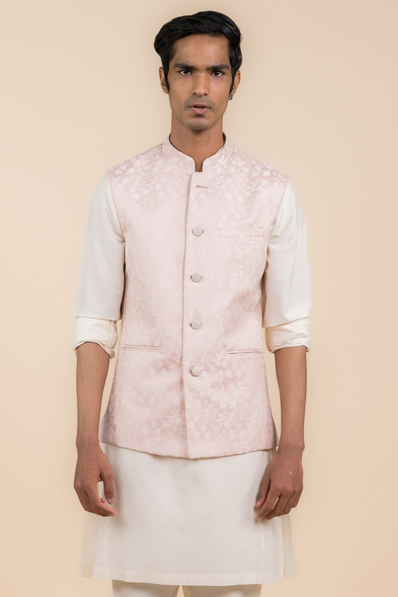 Pink Jacquard Bundi