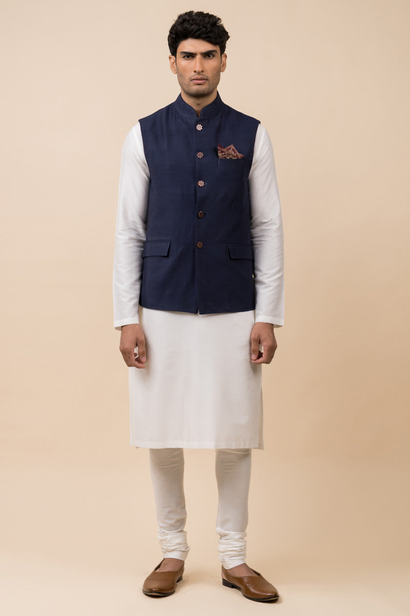 Navy Bundi With Flap Pockets