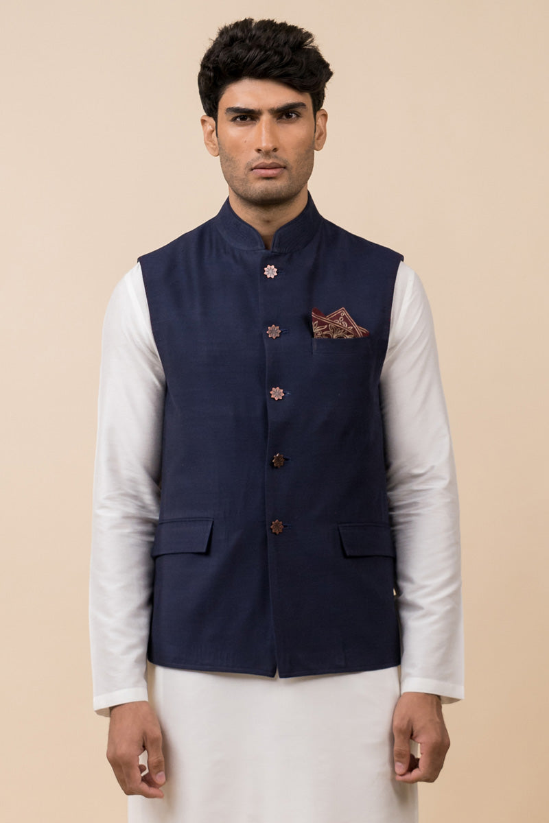 Navy Bundi With Flap Pockets