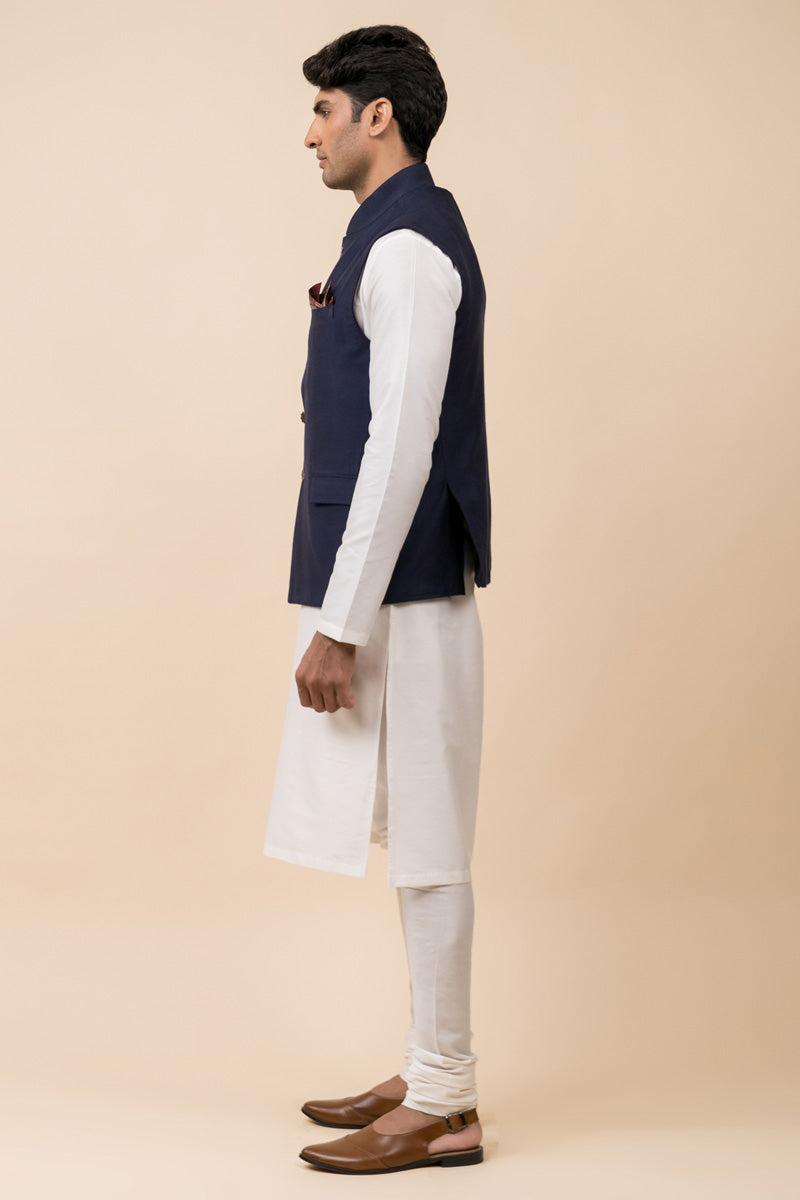 Navy Bundi With Flap Pockets