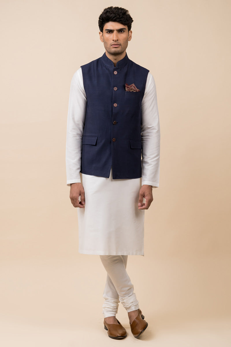 Navy Bundi With Flap Pockets