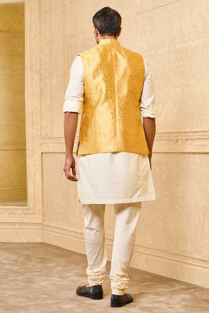 Classic Yellow Brocade Bundi