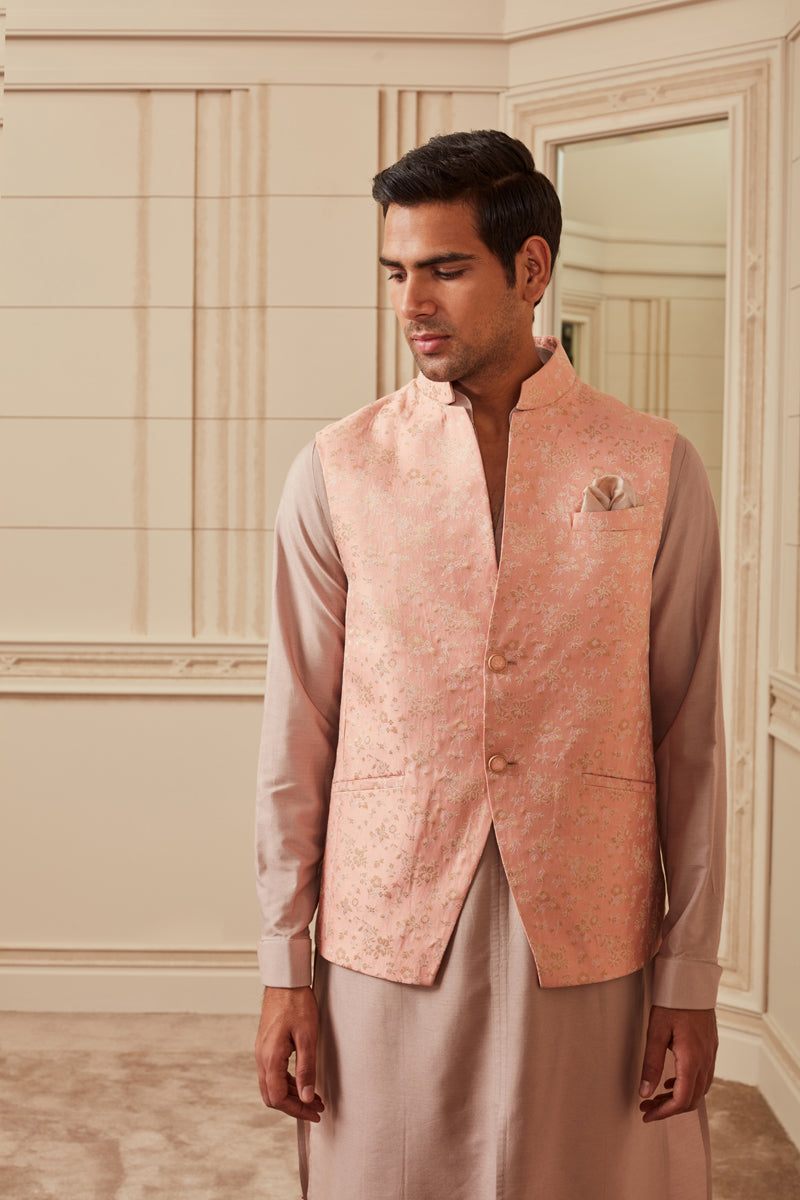 Pink Brocade Bundi