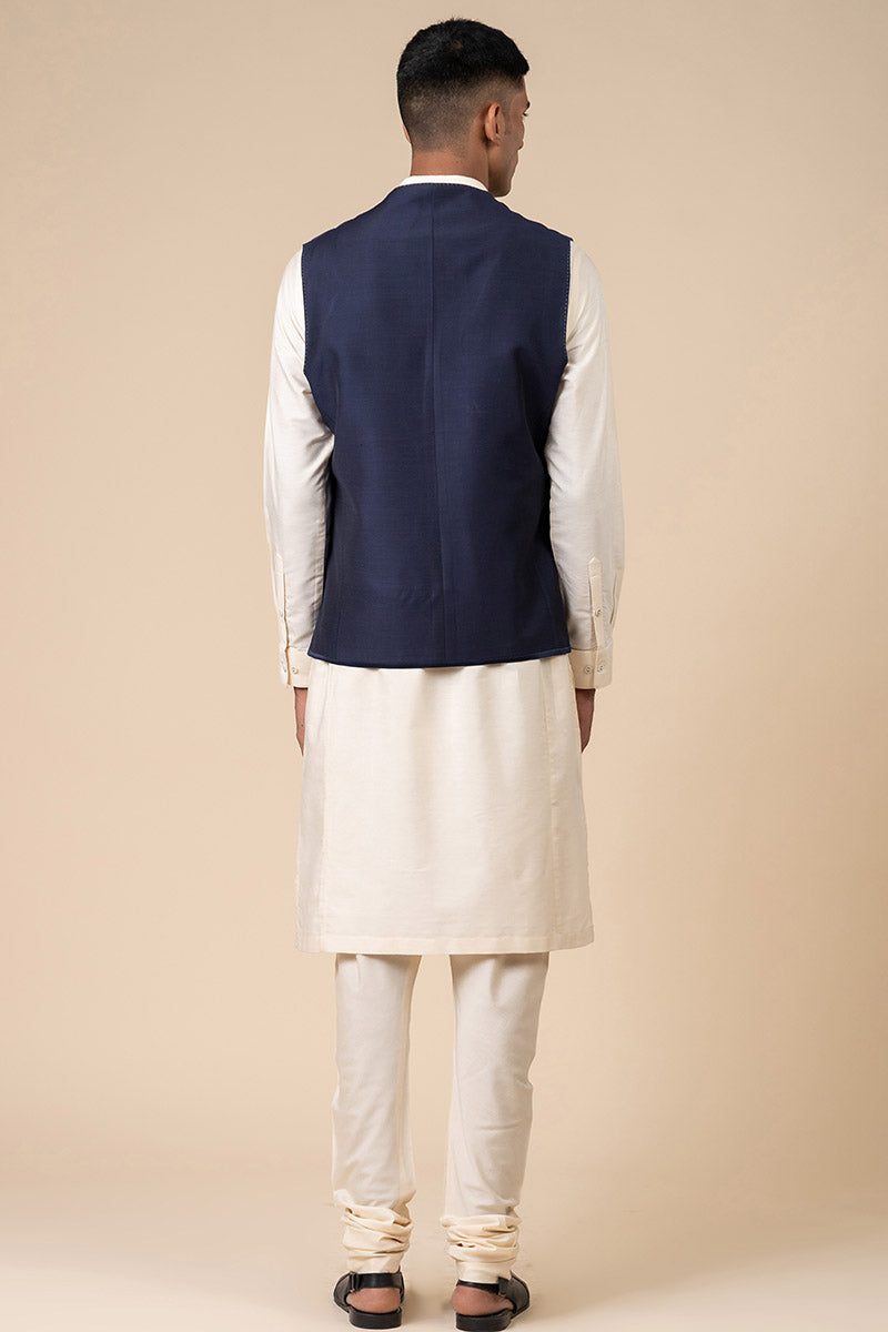 Navy Bundi With Stitch Detailing