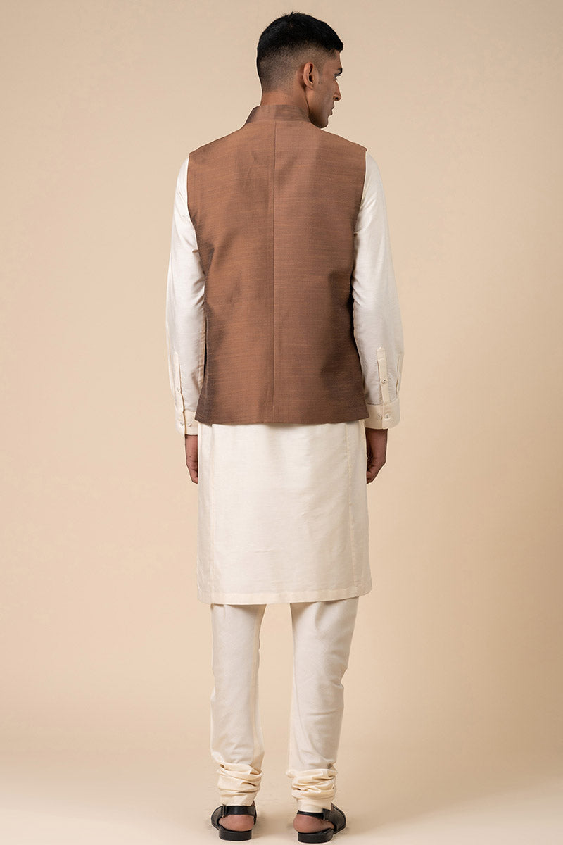 Brown Modern Solid Bundi