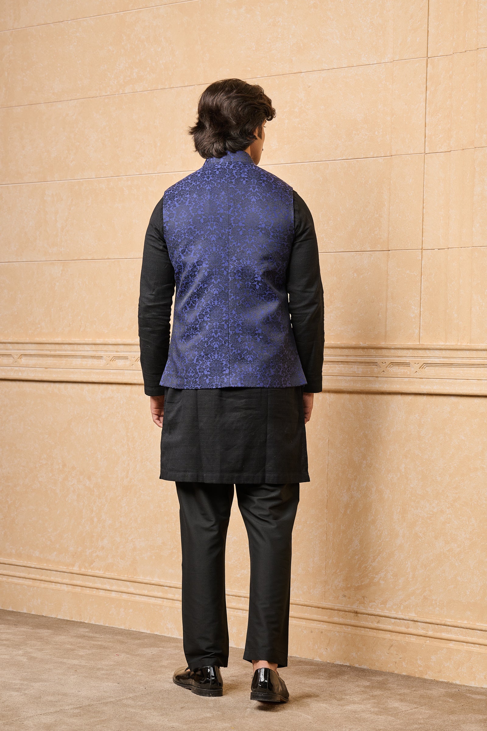 Navy Classic Jacquard Bundi