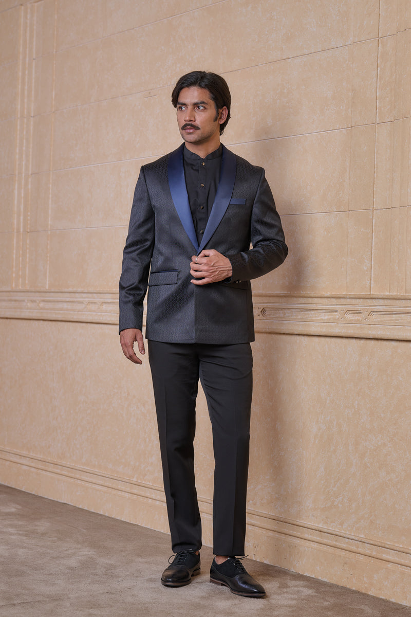 Navy Classic Jacquard Dinner Jacket