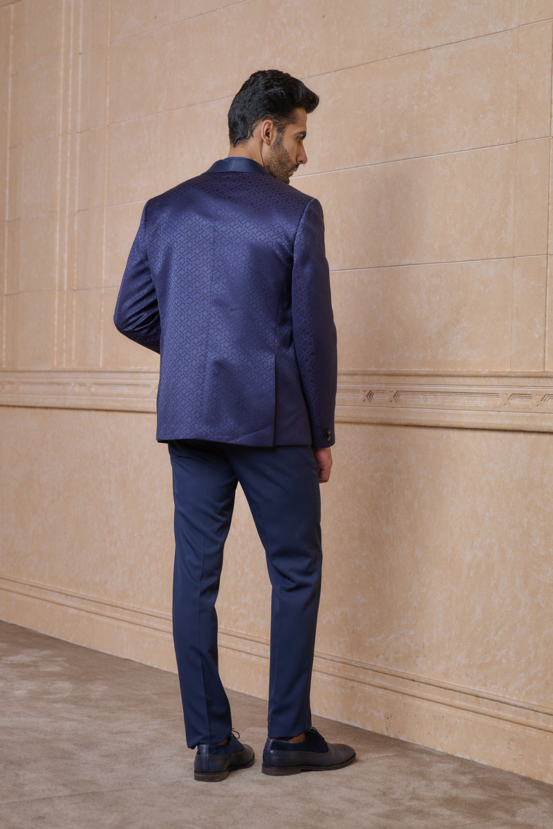 Navy Classic Jacquard Dinner Jacket