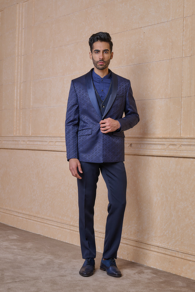 Navy Classic Jacquard Dinner Jacket