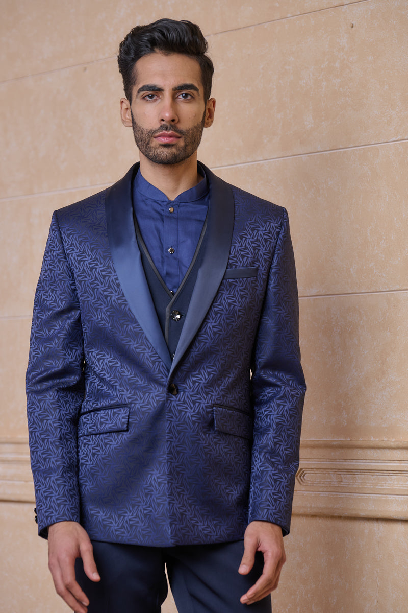 Navy Classic Jacquard Dinner Jacket