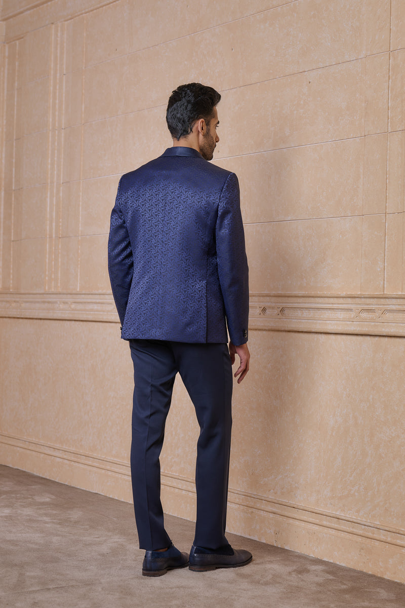 Navy Classic Jacquard Dinner Jacket