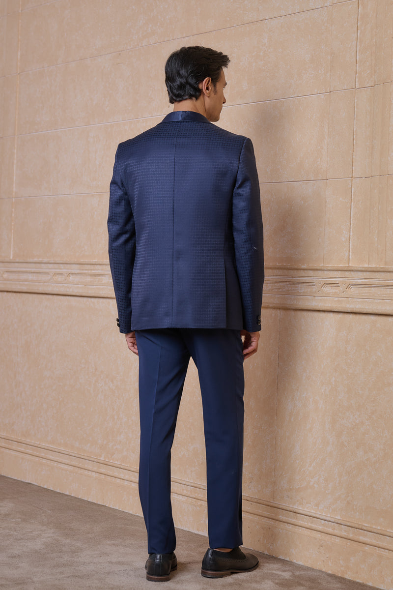 Navy Classic Jacquard Dinner Jacket