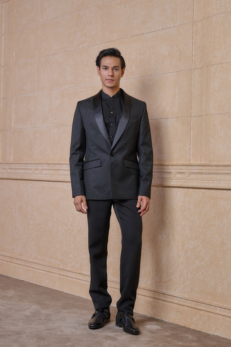 Black Classic Jacquard Dinner Jacket