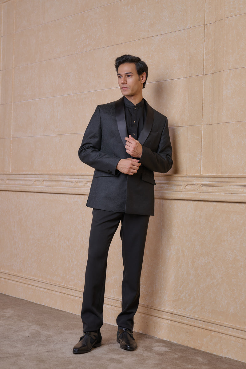 Black Classic Jacquard Dinner Jacket