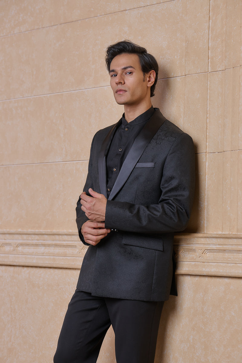 Black Classic Jacquard Dinner Jacket