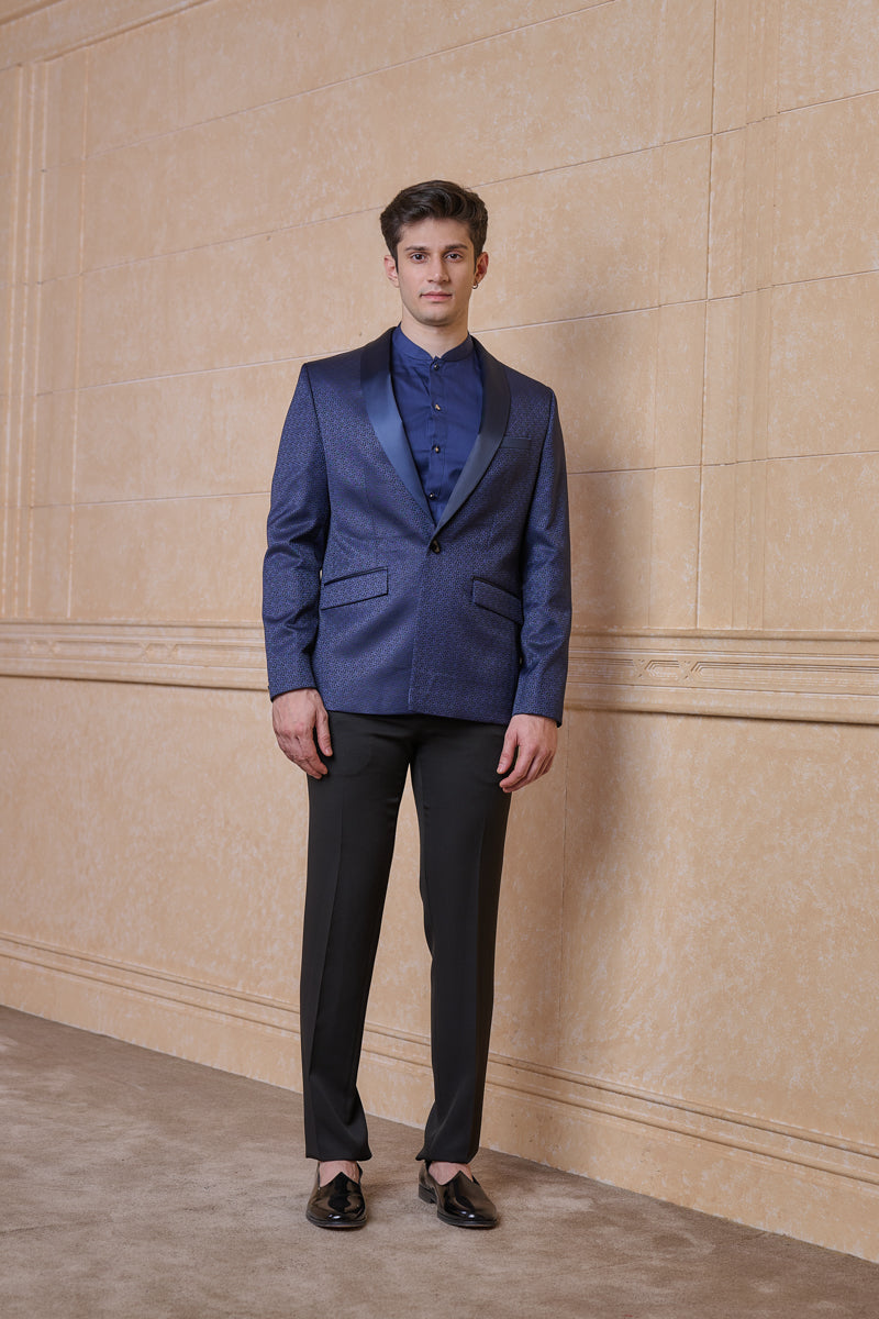 Navy Classic Jacquard Dinner Jacket