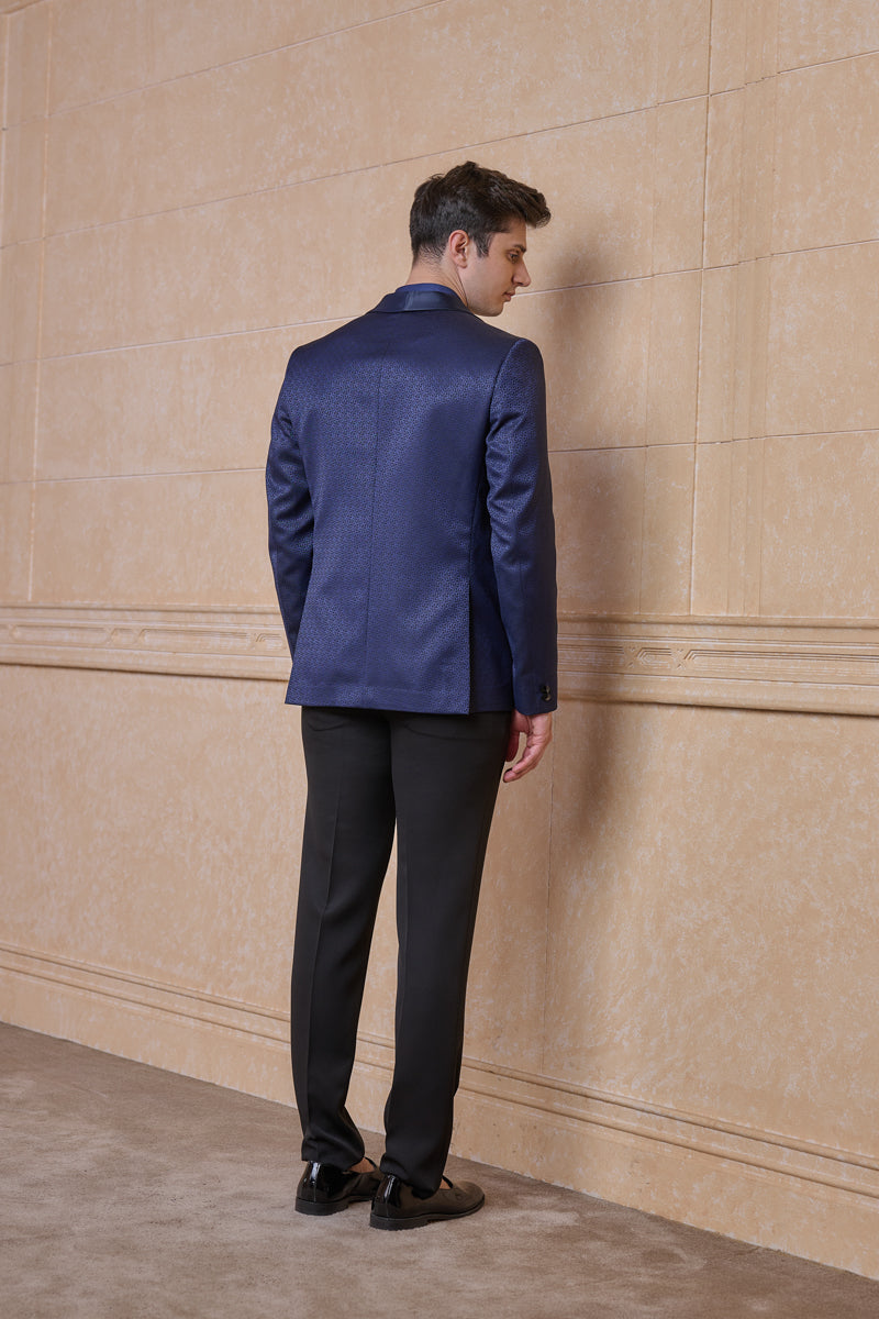 Navy Classic Jacquard Dinner Jacket