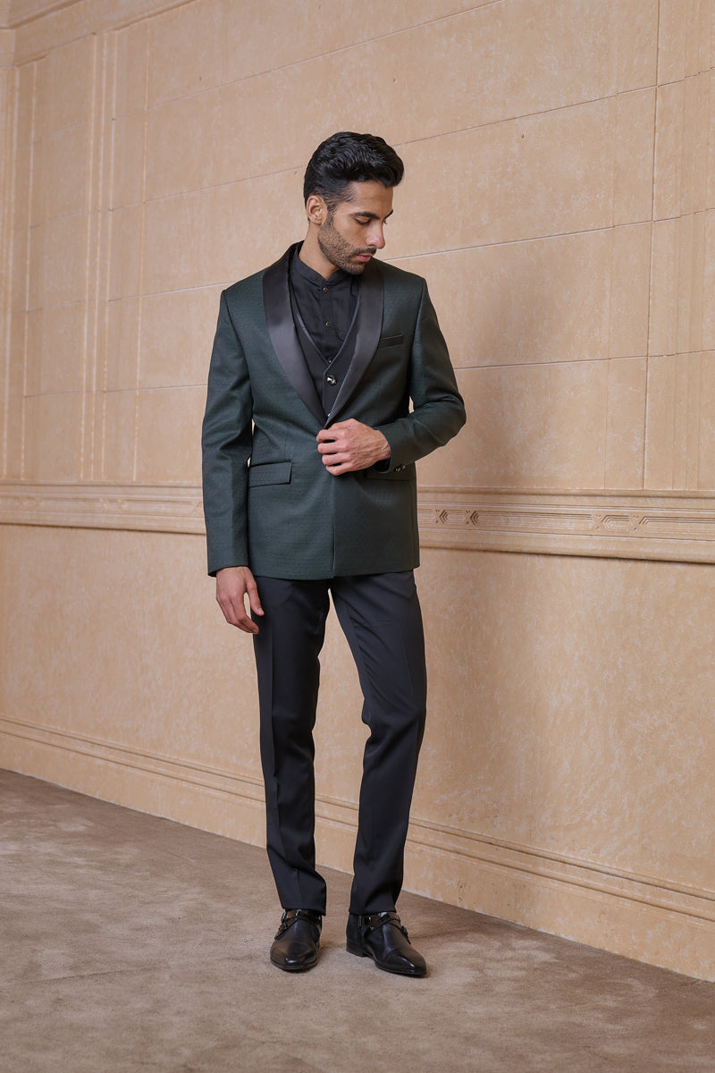 Green Classic Jacquard Dinner Jacket