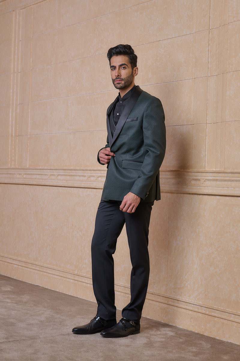 Green Classic Jacquard Dinner Jacket