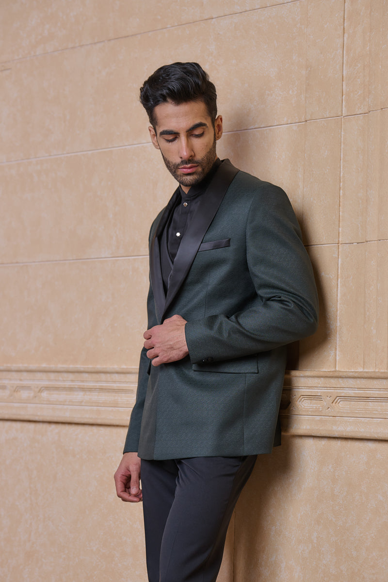 Green Classic Jacquard Dinner Jacket