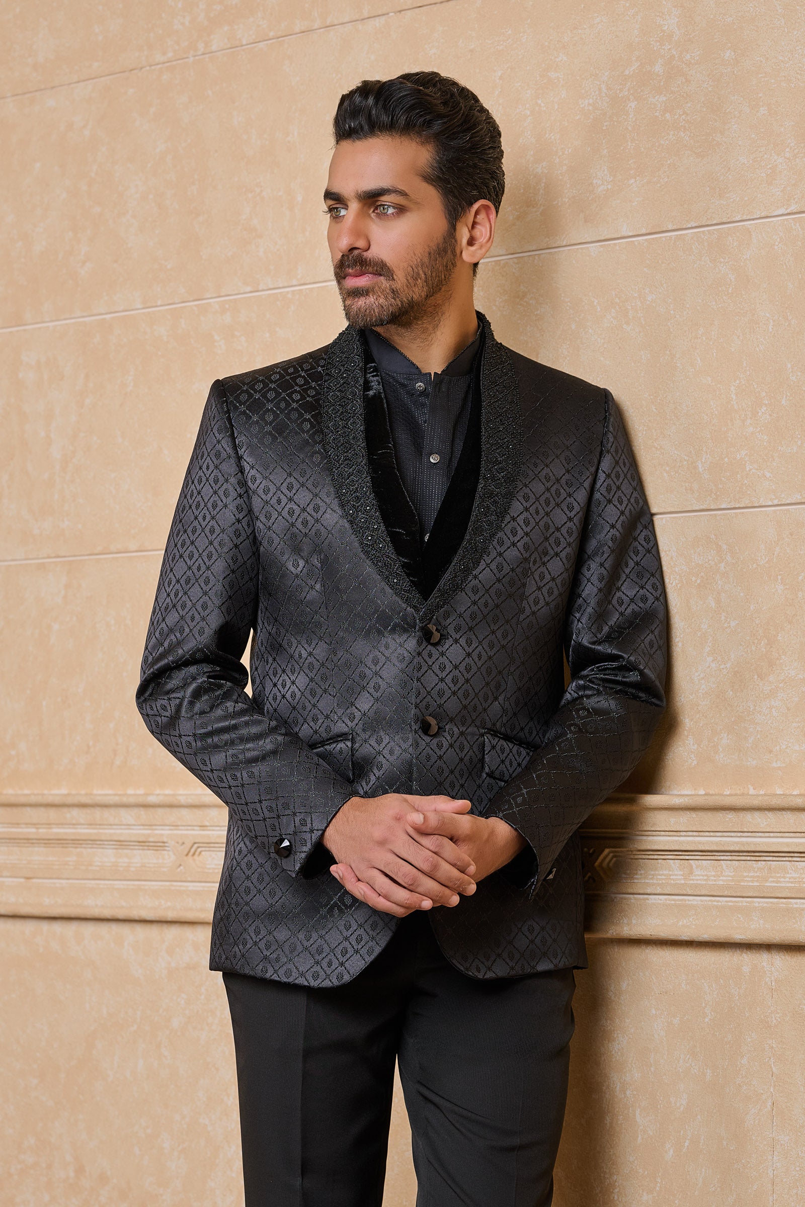 Mens jacquard dinner jacket best sale