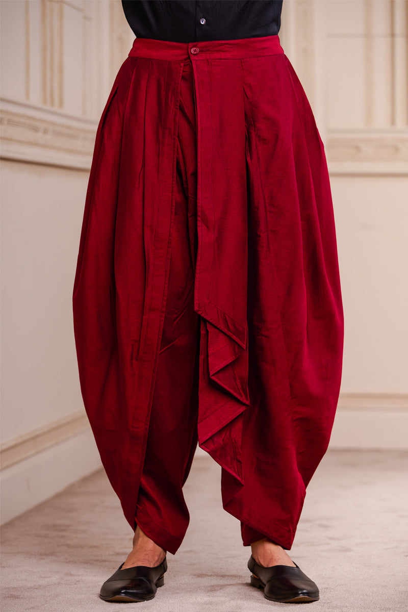 Maroon Dhoti