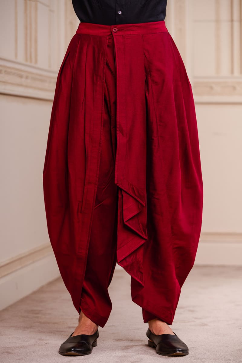 Maroon Dhoti