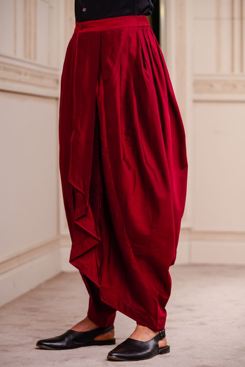 Maroon Dhoti