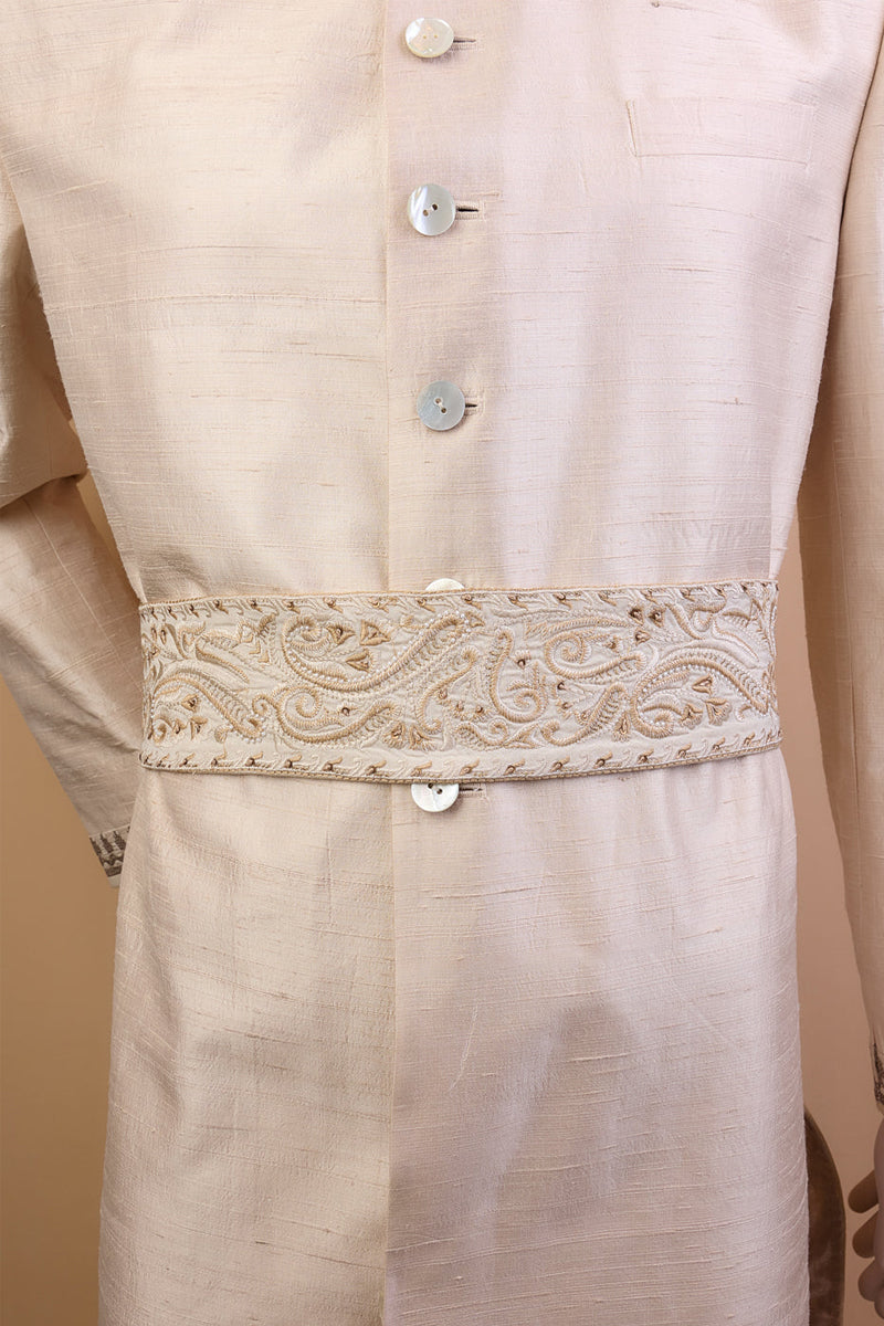 Ivory Resham Embroidered Kamarbandh