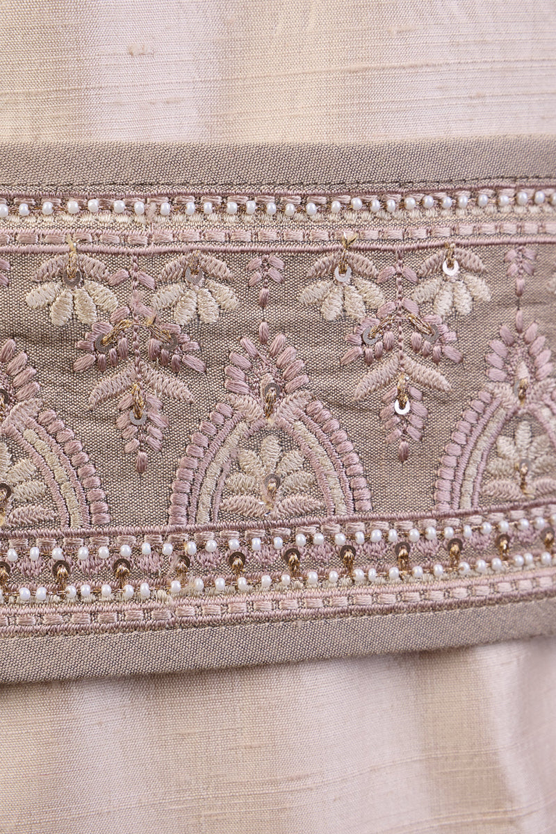 Grey All Over Embroidered Kamarbandh