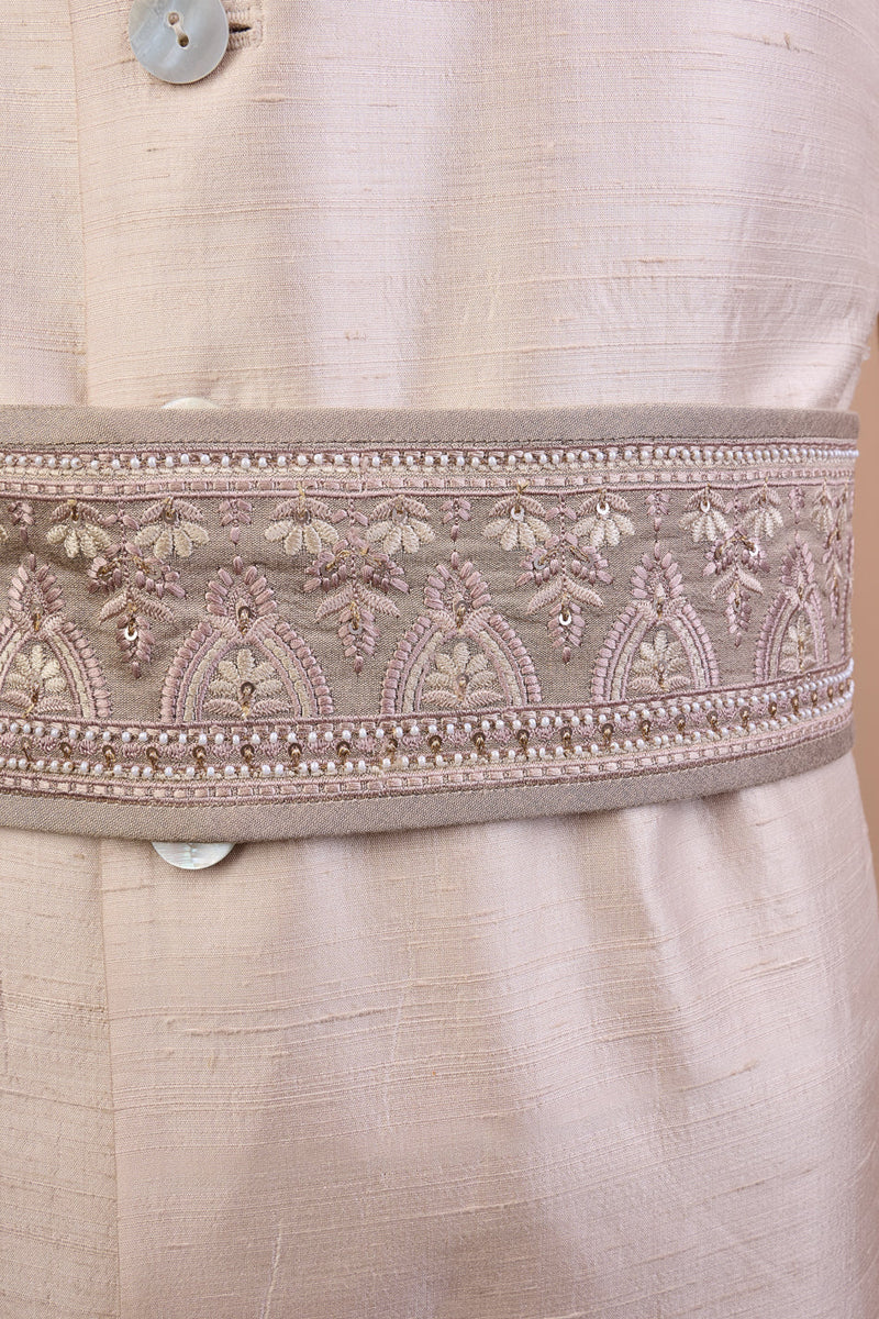 Grey All Over Embroidered Kamarbandh